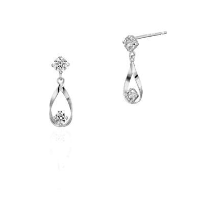 Серьги из белого золота 10 карат 111616153209 4℃ (4 ℃) (РГ)