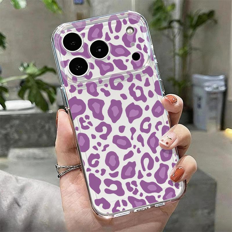 Красочный чехол с леопардовым принтом для iPhone 17 Pro Max Coque iPhone 16 15 14 13 12 Pro Max 11 Прозрачный ТПУ Силиконовый Мягкий чехол