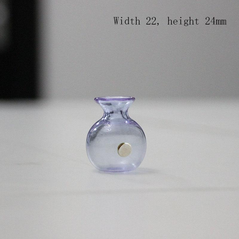 Mini Glass Vase Fridge Magnet with 3D Micro Landscape for Home Office Decoration