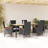 VidaXL Garden Lounge Set with Cushions 13 Pcs, Patio Sofas, Patio Furniture Set, Outdoor Furniture, Black 3258878