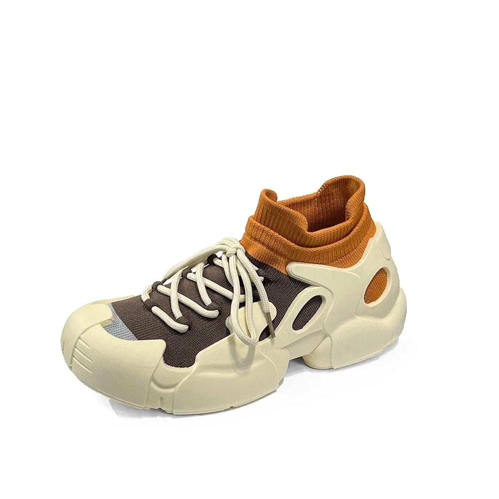 Мода 2024 года, осень, женская вулканизированная обувь, плоская, сетка, противоскользящая, для женщин, легкие повседневные женские кроссовки на платформе со шнуровкой