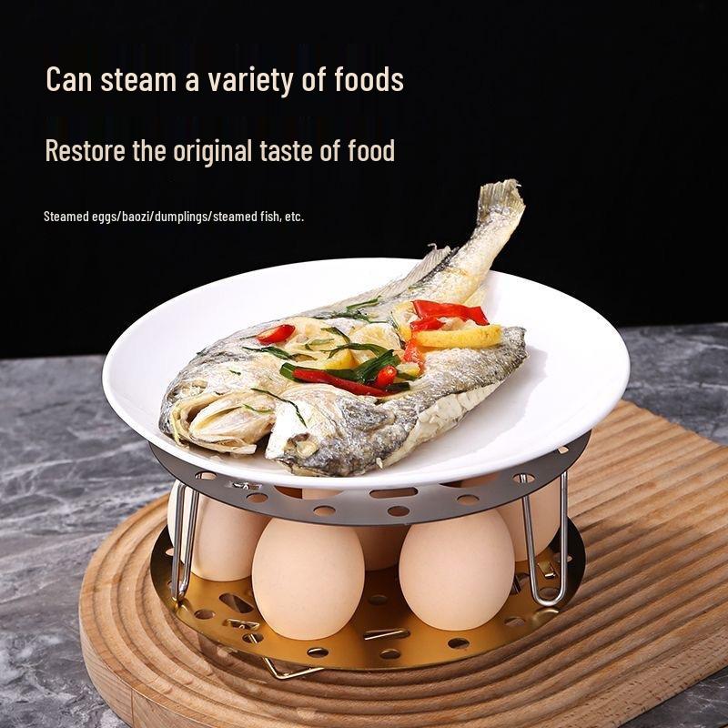 Многофункциональная пароварка для яиц из нержавеющей стали с высокой ножкой и маленьким поддоном