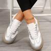 2024 Модная и универсальная женская спортивная обувь на шнуровке с плоским каблуком и круглым носком, верхняя одежда, удобная женская вулканизированная обувь