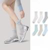 Women's Autumn Thin New Style of Curled Embroidery Color Love Heart Tube Cotton Socks