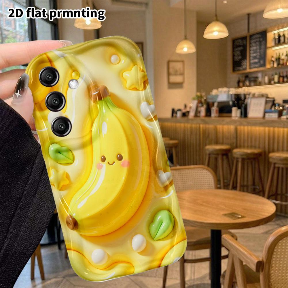 Phone Case: 2D flat design suitable for Samsung Galaxy A34 A35 M05 M06 S20 S22 S21 FE Plus 5G protective case, Banana Baby, perfect Christmas and Hall