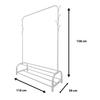 Premium Rack 2 Stand Nyana Home Coat Rack 158x110x39cm, 1 Hanging Bar 8 Side Hooks 2 Lower Shelves