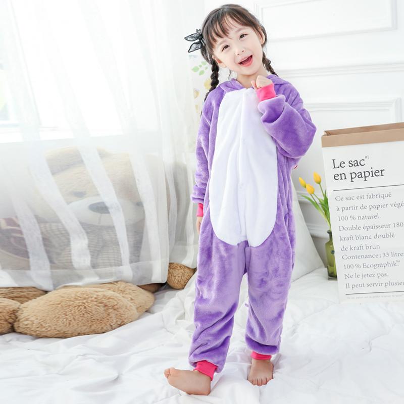 Детский комбинезон кигуруми с единорогом, пижама для детей, костюм с героями мультфильмов, зимний комбинезон с изображением единорога для мальчиков и девочек