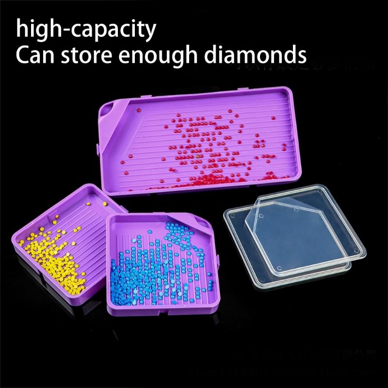 3/5/10Pcs Small and Large Drilling Drawing Trays Stacking Drilling  Art Trays for Drilling Drawing Accessories