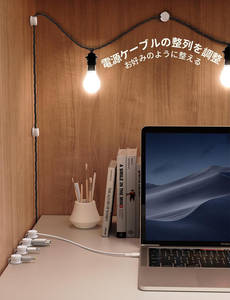 Joyroom Magnetic Cable Holder, 6-Piece Set, Cable Clips, Cable Management, Smooth Cable Adjustment, Desk Cord Clips, Strong Adhesive, USB Cable