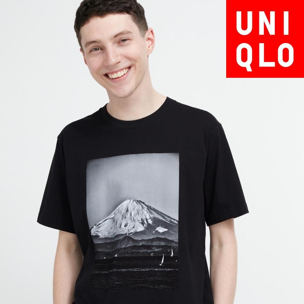 Uniqlo Футболка с принтом «Япония, мир для всех», короткий рукав, стандартный покрой, Дайдо Морияма