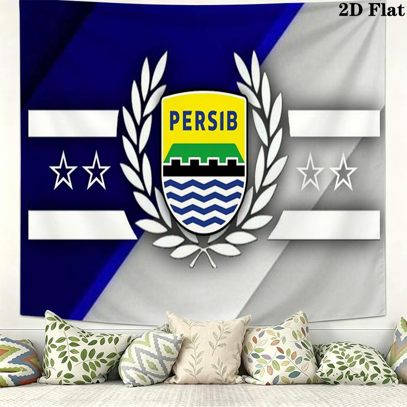 Persib Bandung Wall Tapestry Aesthetic Wall Hanging Printed Fabric Blanket Decorative Tapestries for Bedroom Living Room Home Decor