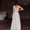 2024 Summer Elegant French Tea Break Style Two-Piece Sling Long Dress for Women
