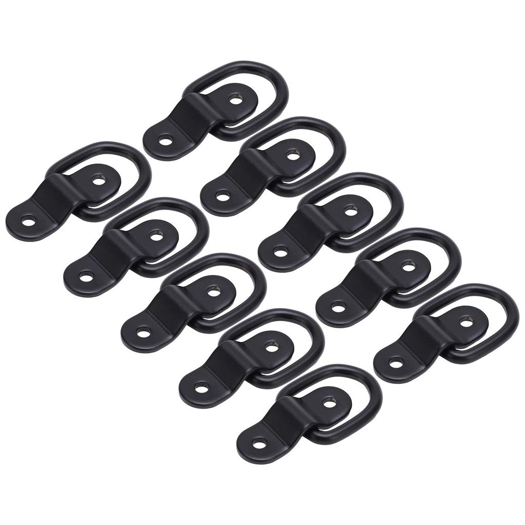 KIMISS Tie-Down Anchors, Set of 10, High Strength, Surface Mounted, D-Rings, For Securing Cargo,