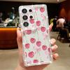 Роскошный чехол с узором из вишни и бриллиантами для Samsung Galaxy S25 Ultra S24 Plus S23 S22 S21 FE A14 A15 A16 A25 A26 A35 A36 A54 A55 A56 5G