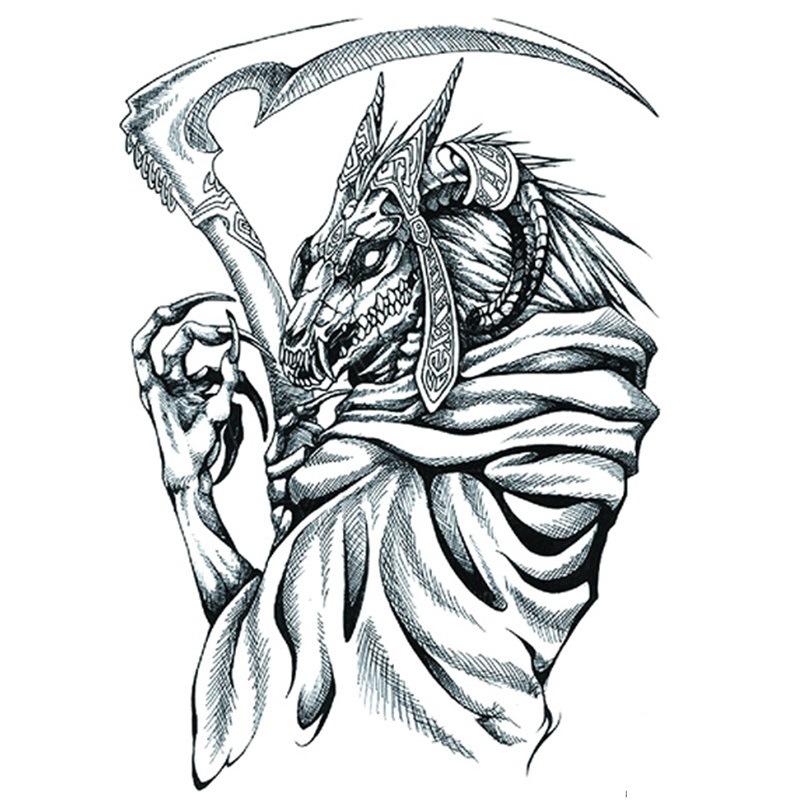 Наклейка на татуировку на руку с цветком, крылья ангела, череп, ветер, набор для переноса на воду, водонепроницаемая наклейка на татуировку