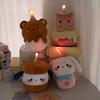 Cartoon Birthday Cake Sweetheart Dog Butter Bear Pig Doll Glowing Candle Plush Toy Singing Doll