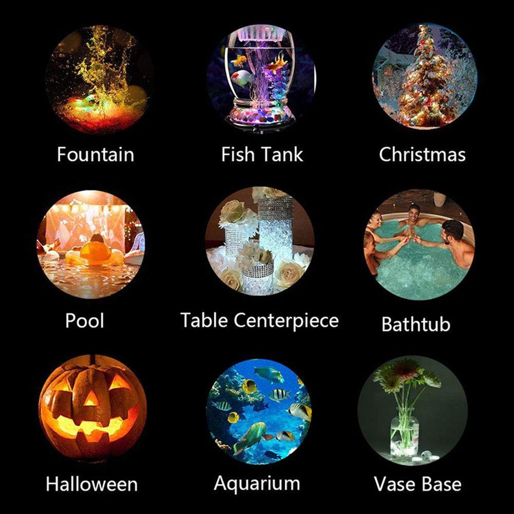 Tub Swimming Pool Aquarium Tea Light Party Decoration Night Lamp Submersible LED Lights Pool Light