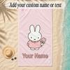 Beach TowelMiffy Custom Name Text Personalized Soft Towel for Beach Pool Indoor Home Decor Gift
