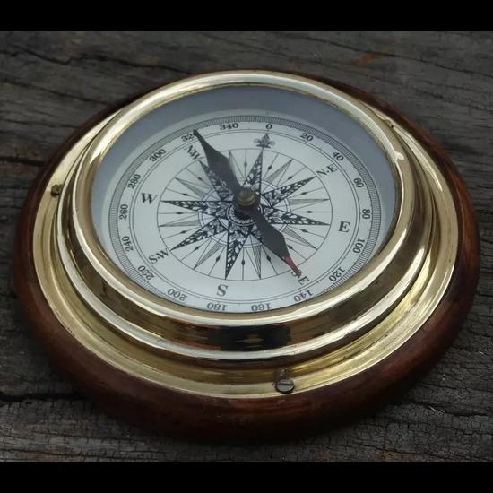 Антикварный увеличительный/навигационный/магнитный 6-дюймовый парусный корабль/лодка настольный компас подарок на годовщину