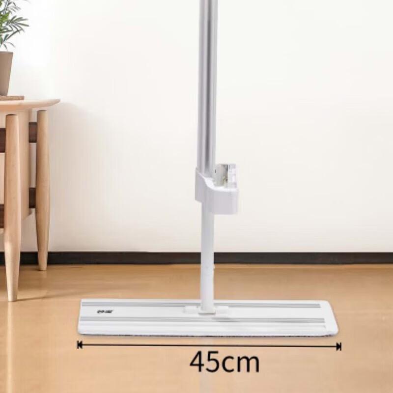 MIAOJIE Швабра плоская с отжимом, большая 45 см с 2 насадками