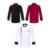 Long Sleeve Chef Uniform Breathable Kitchen Work Clothes Unisex Chef Jacket  Hotel Cafe