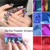 50pcs/set Holographic Nail Sticker Foil Decals Mixed-styles Foil Wraps Sticker 4*20CM/pc Foils Sticker For Nail Art Sticker Deco