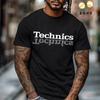 Technics T Shirt Dj Turntable Music House Techno Electronic Hip Hop New Fashion Summer T-Shirt Fashion Casual Street Music Tees