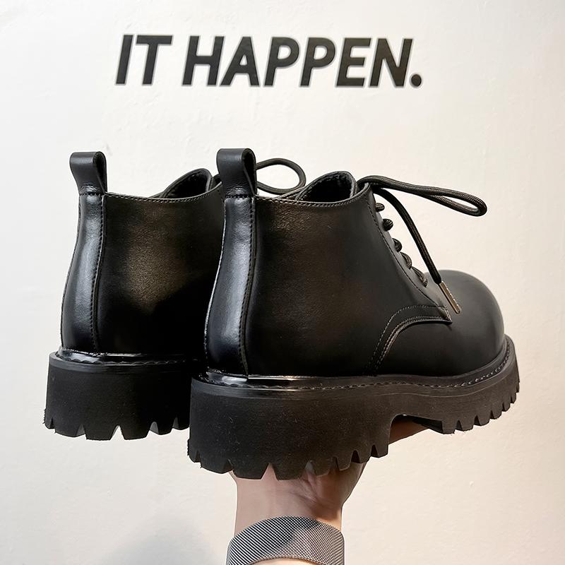 Fashion Leather Ankle Boots For Man Genuine Leather Big Size Boots High Quality Designer Formal Platform Casual Boots Fashion