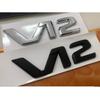 Chrome Black V12 V 12 Letters Sides Fender Badges Emblems for Mercedes Benz MAYBACH S500L S600L S63 S65 S65L AMG FF70