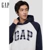 Худи реглан унисекс флисовое с логотипом Gap в стиле колор-блок