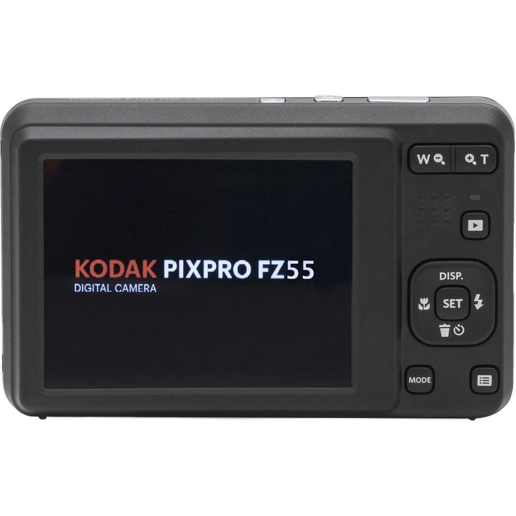 Kodak PIXPRO Easy To Use Zoom 16MP Digital Camera 5x Optical Zoom Wide Angle 28mm Inch LCD Screen FZ55-BK 2.7 (Black)