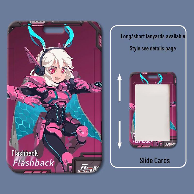 Пластиковый выдвижной чехол Energy Knight для ID-карты и бейджа - Мультяшный дизайн для студентов и профессионалов