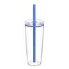 Portable Straw Cup 20oz Colorful Tritan Tumbler for Iced Coffee Juice Tea Milk Dishwasher Safe Drinkware Gift for Teens