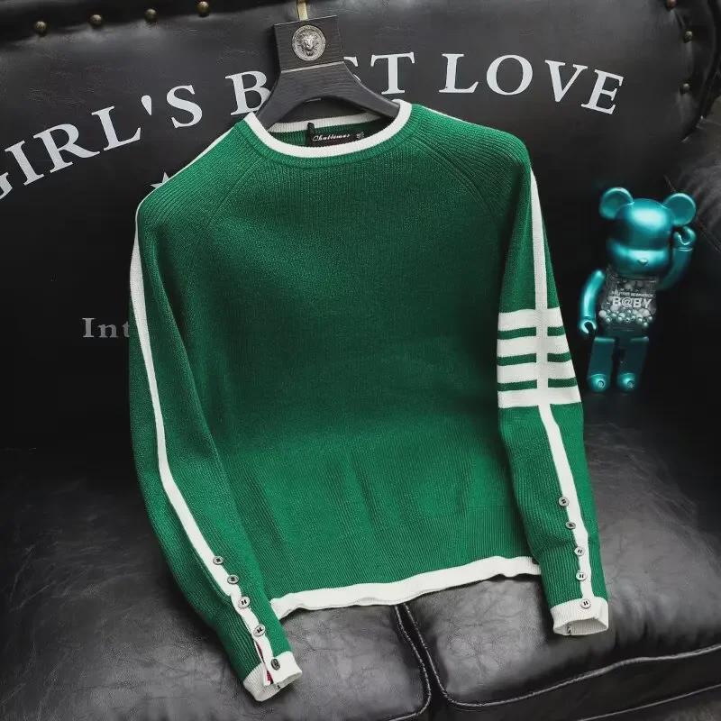 Унисекс-американский вязаный свитер с круглым вырезом и четырьмя перекладинами - коллекция осень/зима 2024 г.