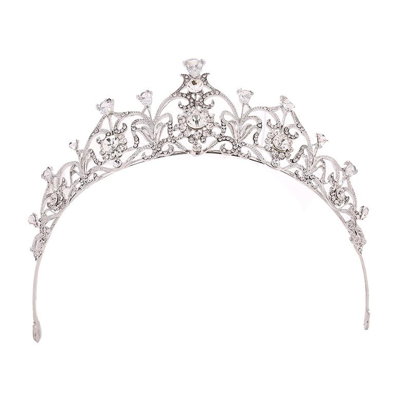 Корейская новая циркониевая свадебная корона королева день рождения платье высокая прическа повязка на голову кристалл стразы принцесса корона