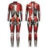 Новый робот броня 3D цифровая печать мышцы кости колготки зентай женский Хэллоуин косплей сексуальное боди 2024