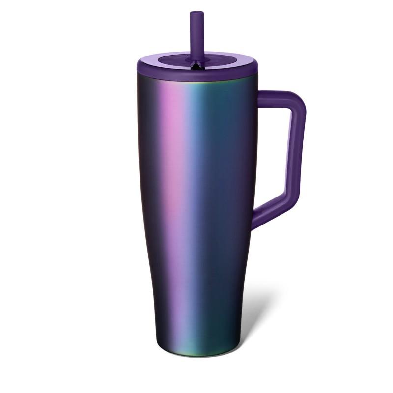 40oz Stainless Steel Travel Tumbler With Straw Lid Vacuum Insulated Car Office Outdoor Use