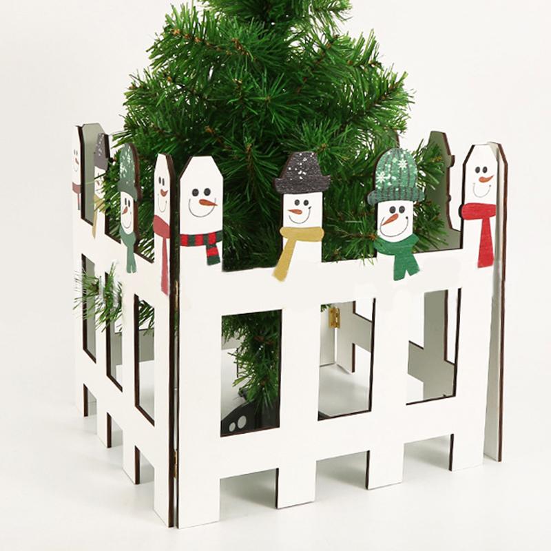 2 шт. Деревянный забор для дерева, украшение для дерева на вечеринку, украшение для двора, фестиваль, Рождество, деревянный забор 30 * 30 см