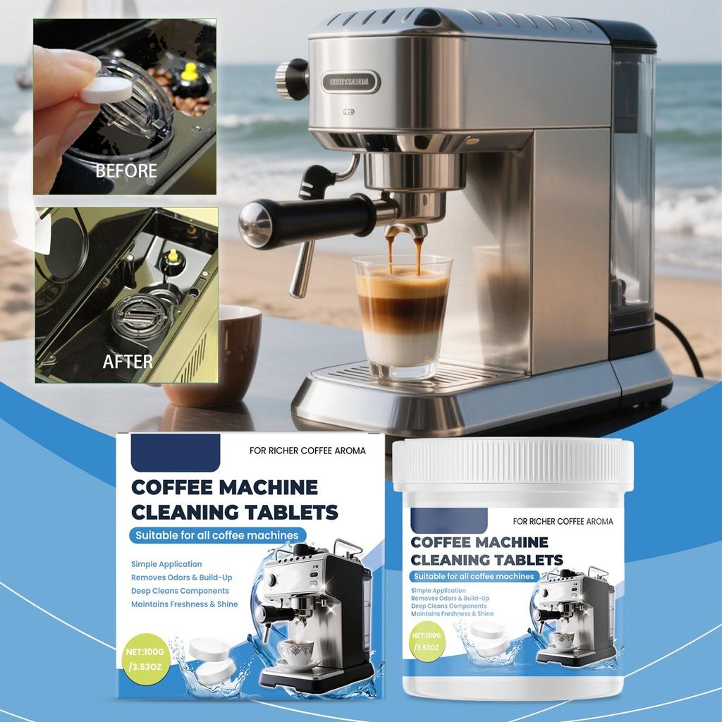 Coffee Machine Cleaner Descaling Tablets, Universal Cleaning Tablets To Remove Scale And Odor, Coffee Pot Descaling And Cleaning