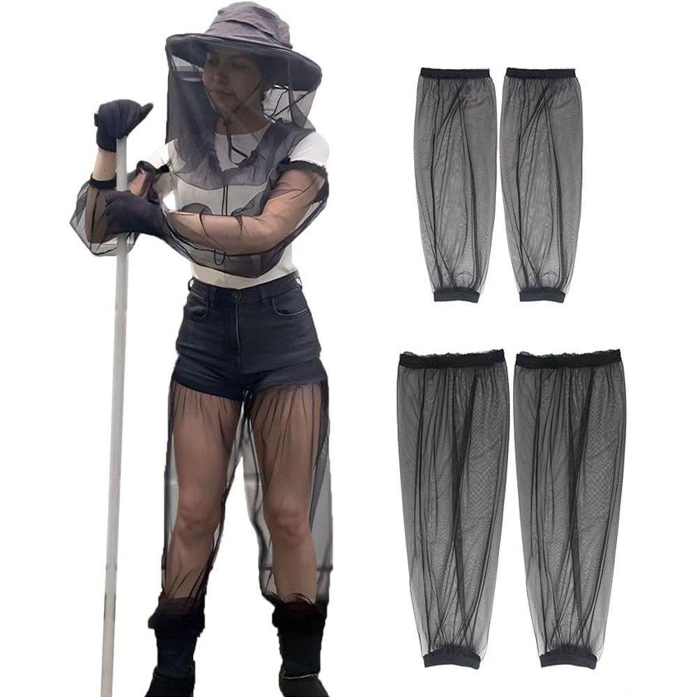 New Breathable Mosquito Arm Sleeves Mesh Lightweight Leg Sleeves Leg Mosquito Nets Camping