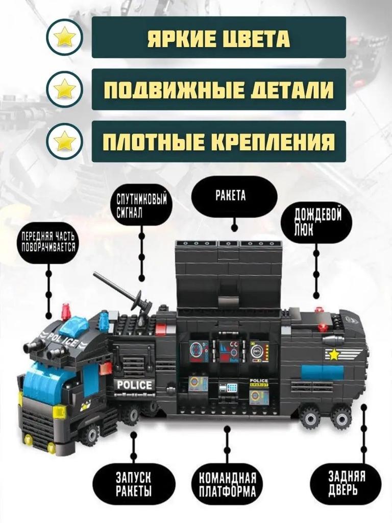 Детский конструктор для мальчика, полицейский участок
