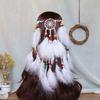 Bohemian Long Fringed Feather Headband Women's Retro Dream Catcher Headgear Travel Vacation Hairline