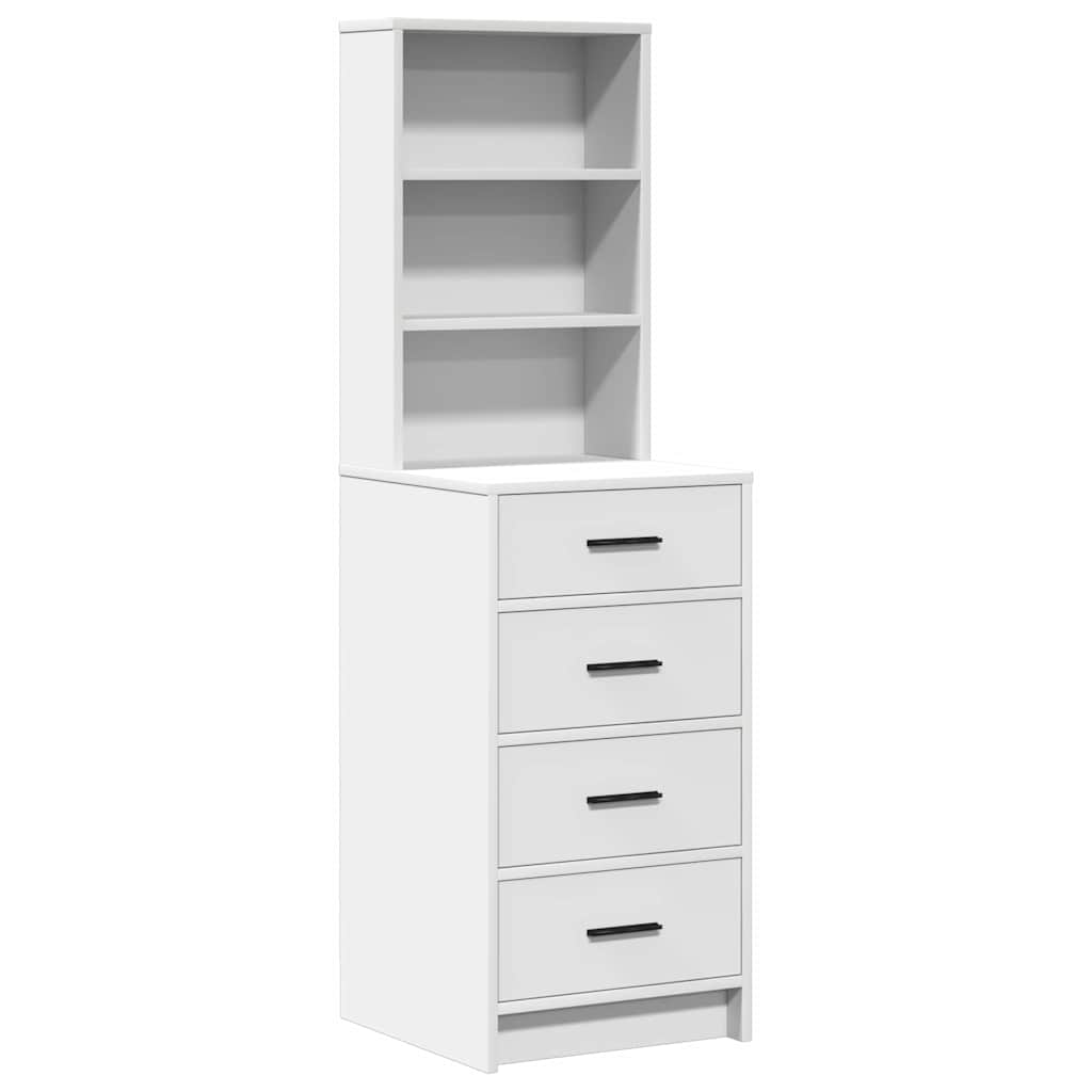 Makeup Table with Shelf White 78.5 x 41 x 135 cm Engineered Wood