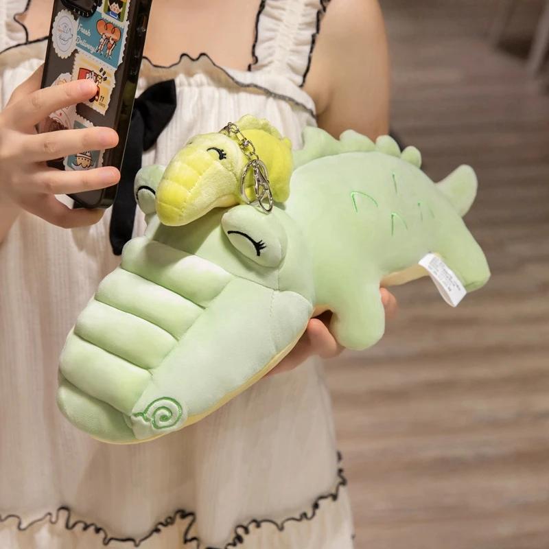 Мягкая плюшевая игрушка-подвеска в виде крокодила, мягкая креативная подушка в виде животного из джунглей, мультяшная подушка в виде аллигатора, подарок на день рождения