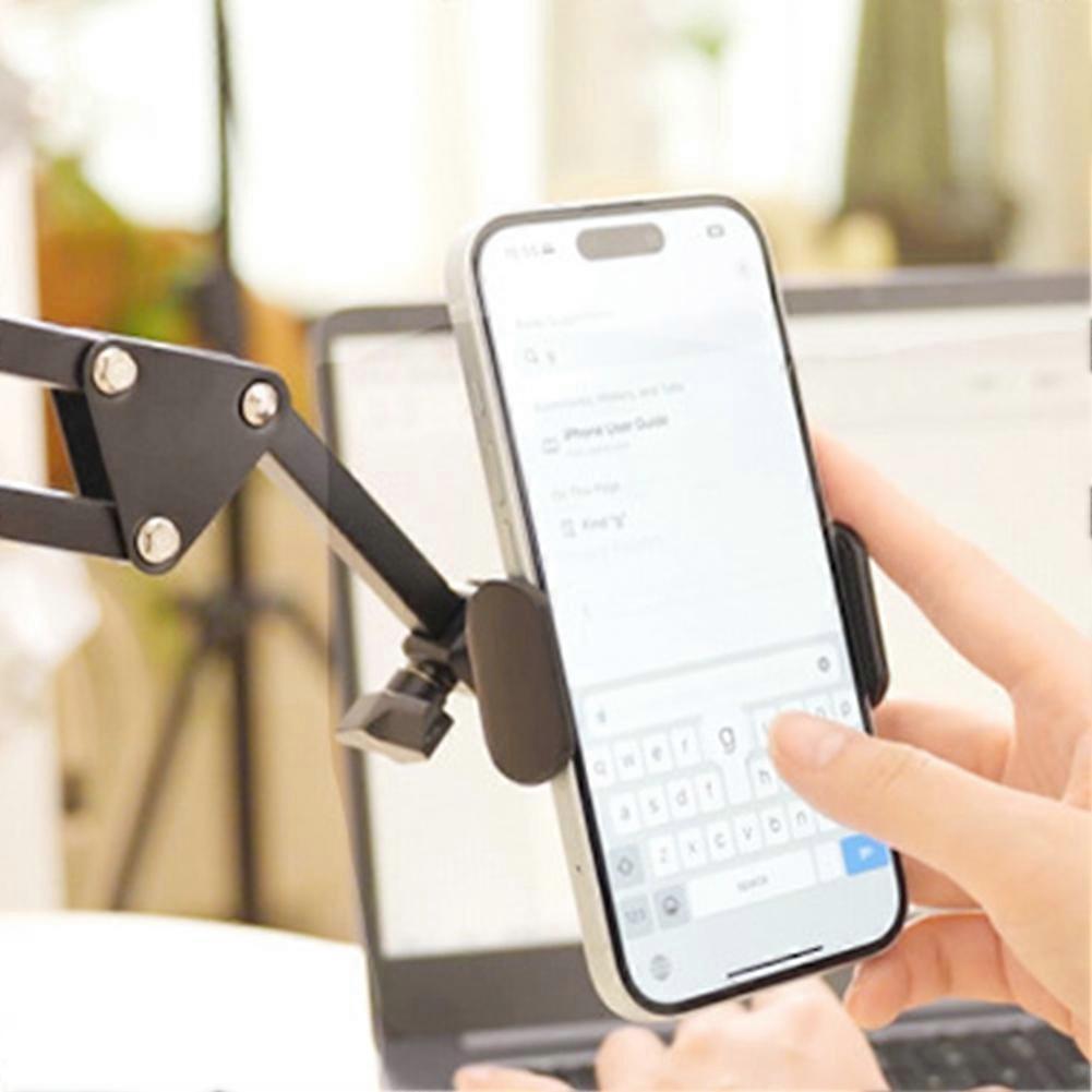 Heavy Duty Desktop Phone Mount for Reading Ergonomic Design Phone Clip for Video Recording Online Classes