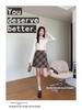 2024 High-Waist Plaid Woolen A-Line Skirt: Autumn/Winter College Style