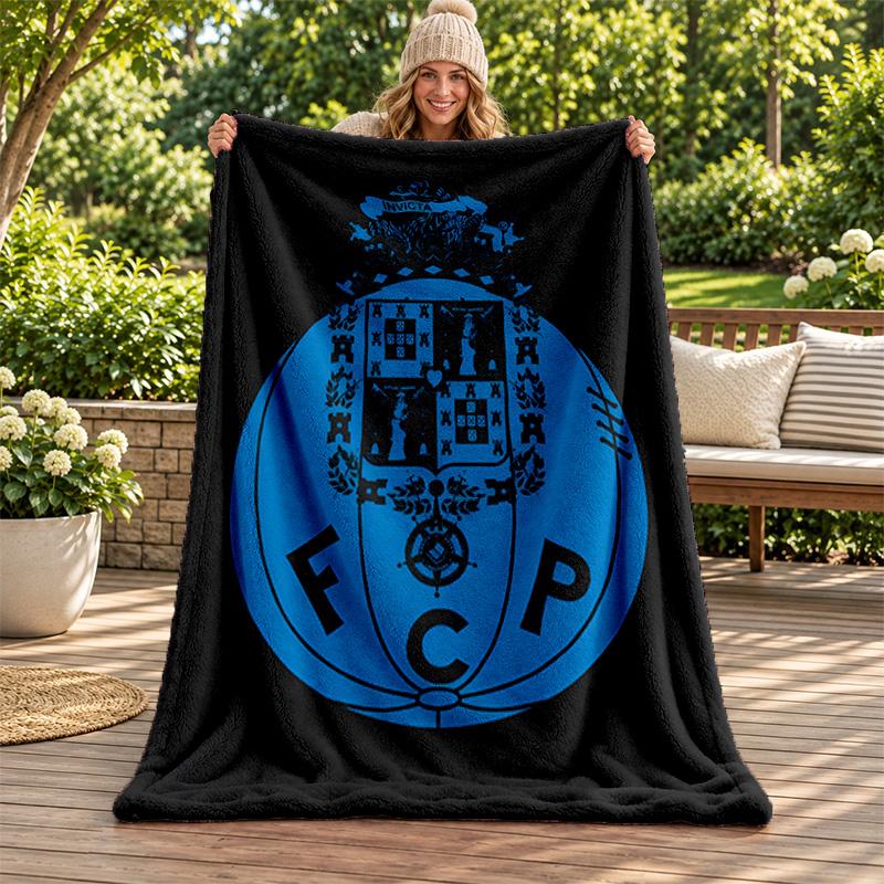FC Porto blanket Flannel Blanket Soft Cozy Plush Throw for Sofa Bed Lightweight Home Decoration Gifts for Christmas various holidays