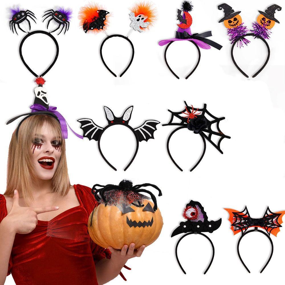 Spider Pumpkin Hairbands DIY Hair Accessories Spider Web Head Wrap Halloween Headband  Boys/Girls