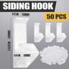 Amyhill 50 Pcs Siding Light Hooks No-Hole Needed Sturdy House Hanger Clips Hooks for Hanging Outdoor Decor String Lights Wreath, Suitable for Mini