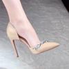 2025 New Slip-on Women's HighFashion Crystal Party Pumps Women Sexy Pointed Toe Best Seller